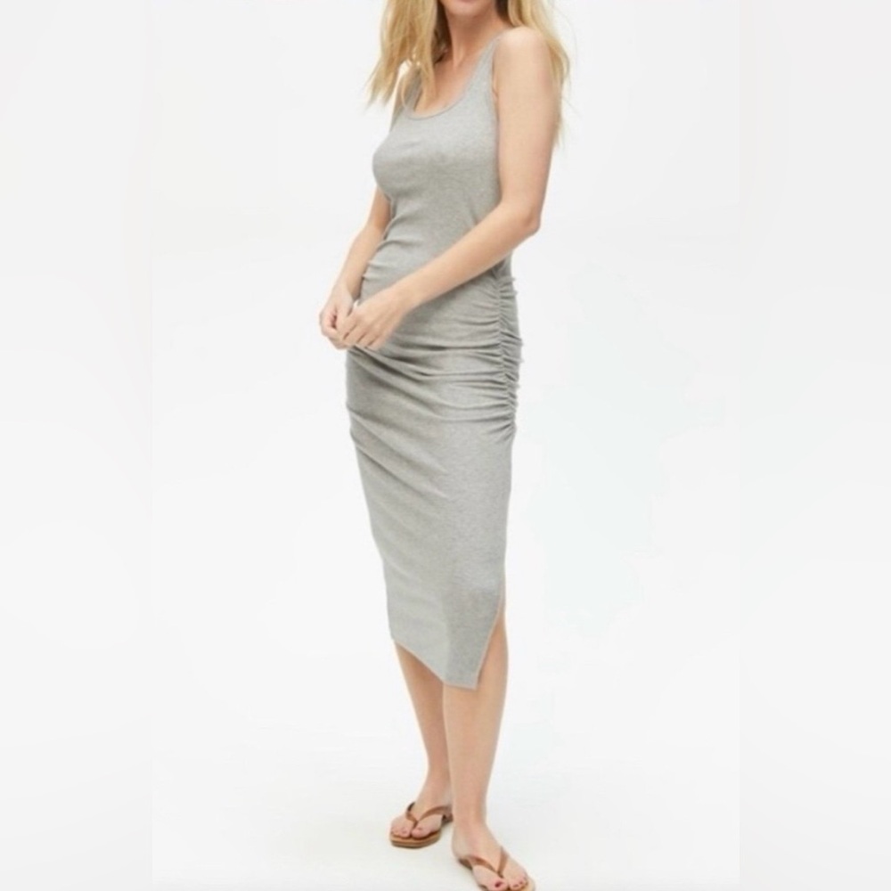 Michael Stars Heather Grey Ribbed Tank Dress